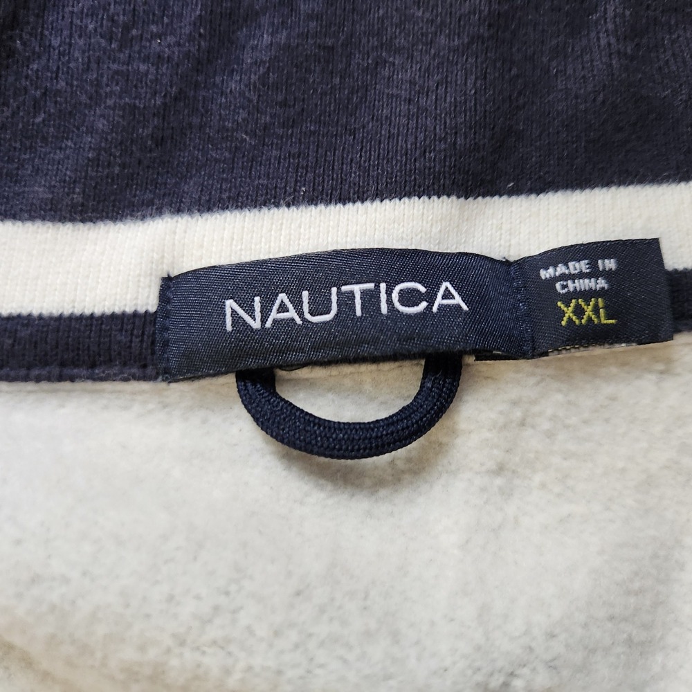 Nautica Mens Grey 1/4 Zip Sweatshirt Pullover Spell Out Logo NS 83 Size XXL - Picture 13 of 16